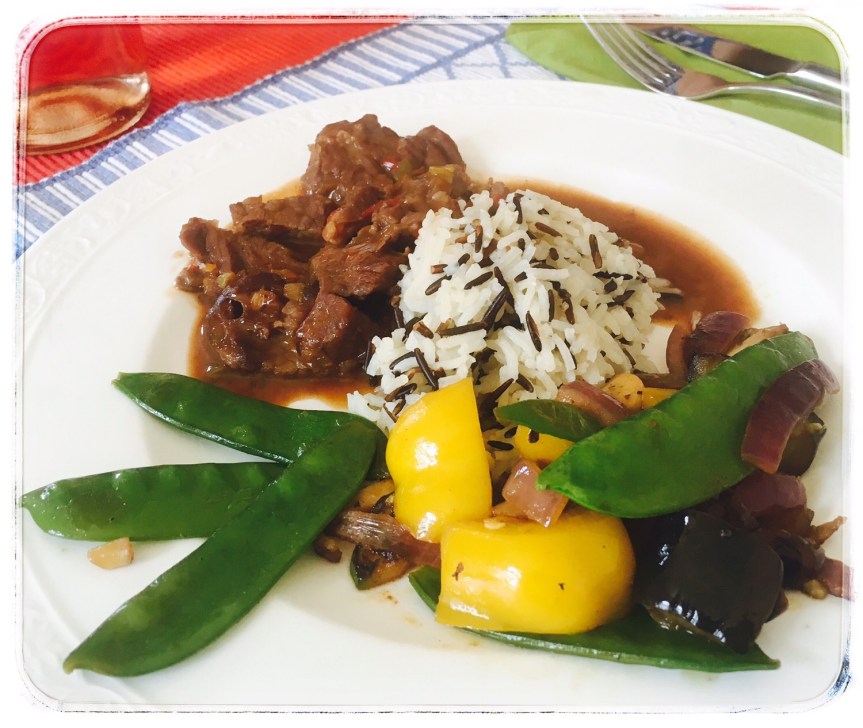 Mongolisches Rindfleisch mit Wildreis und&nbsp;Gemüse